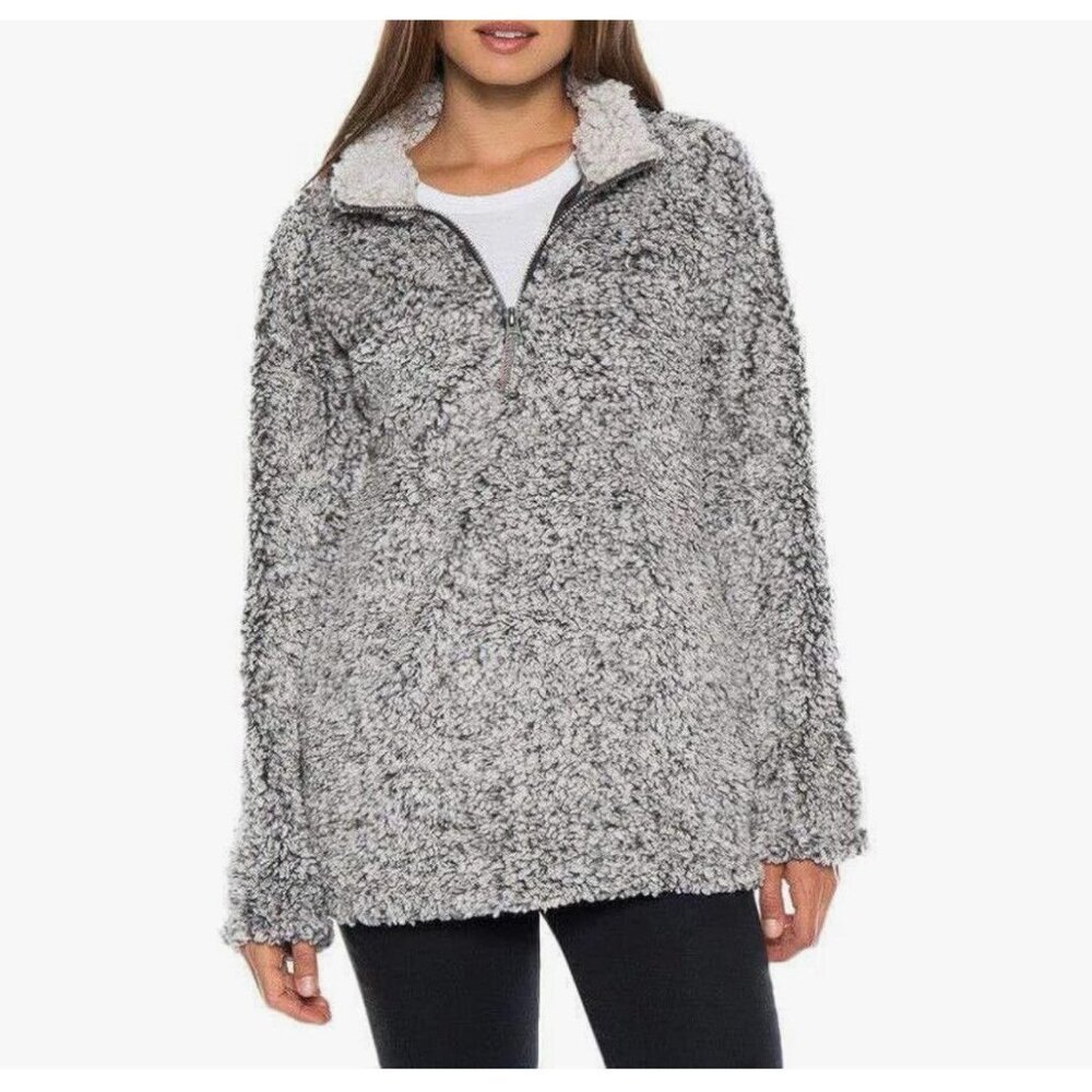 Dylan‎ by True Grit Sherpa Fleece Deep Pile 1/4 Zip Pullover Sweater Women’s XL